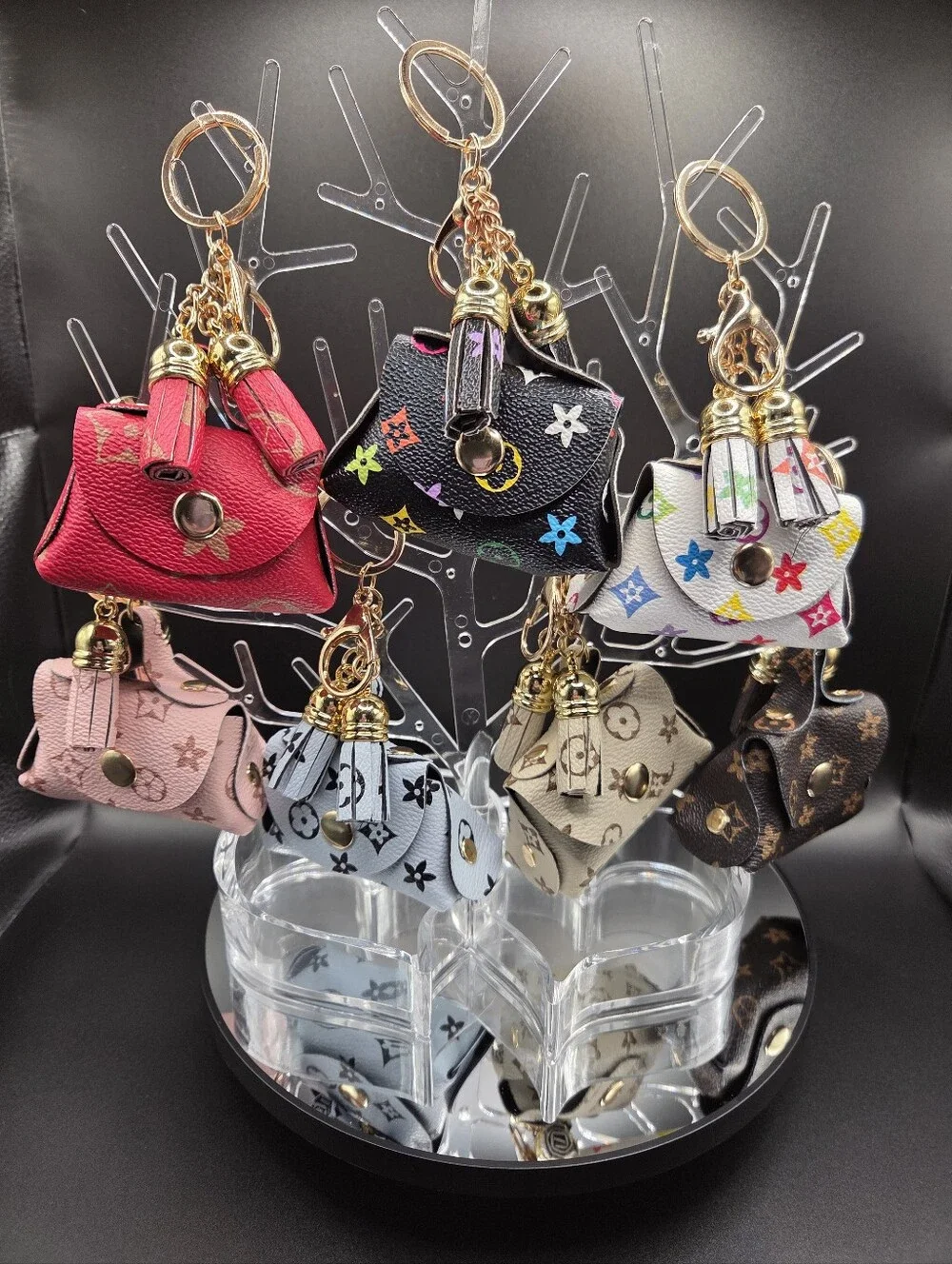 New Novelty Faux Leather Bag Charm / Keychain